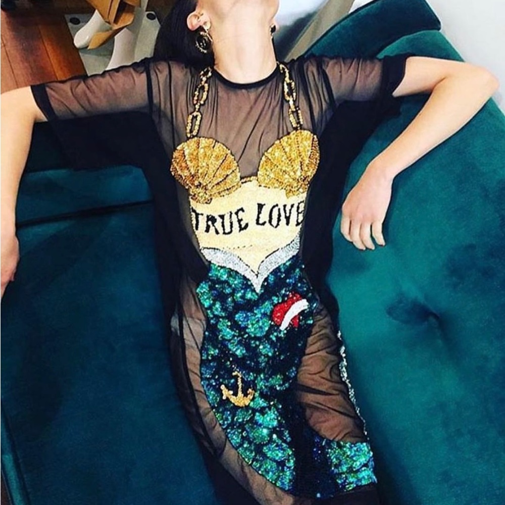 Discount Universe True Love Mesh Dress